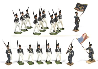 null BRITAINS : soldats américains 18 figurines.