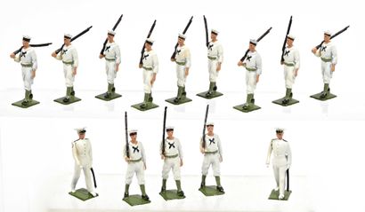 null BRITAINS : 14 figurines d’US Navy.