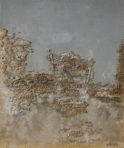 null Kristine TISSIER (1928 - 2010) Sans titre 2004 Technique mixte sur toile. Datée...