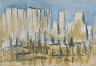 null Kristine TISSIER (1928 - 2010) Sans titre Huile sur toile. 35 x 24 cm (5P)
