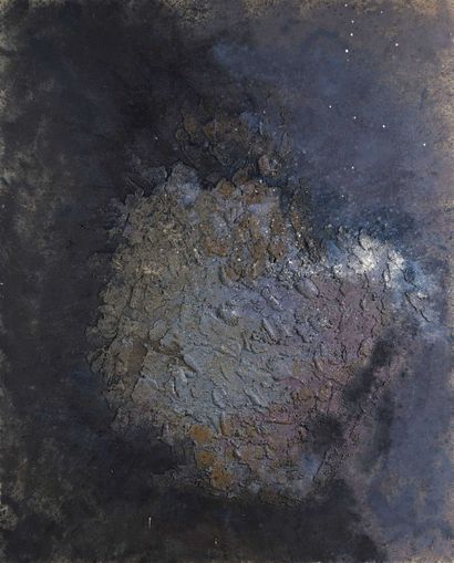 null Kristine TISSIER (1928 - 2010) Sans titre Technique mixte sur toile. 162 x 130...