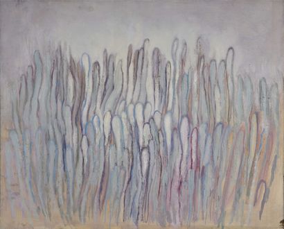 null Kristine TISSIER (1928 - 2010) Sans titre Technique mixte sur toile. 81 x 100...