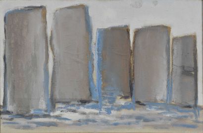 null Kristine TISSIER (1928 - 2010) Sans titre Huile sur toile. 27 x 41 cm
