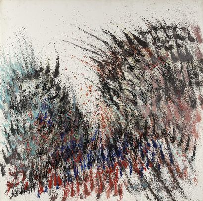 null Kristine TISSIER (1928 - 2010) Sans titre Technique mixte sur toile. 100 x 100...