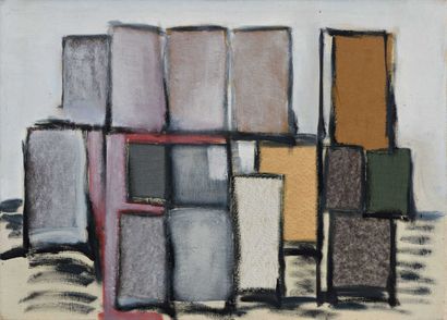 null Kristine TISSIER (1928 - 2010) Sans titre Huile sur toile. 33 x 46 cm (5P)