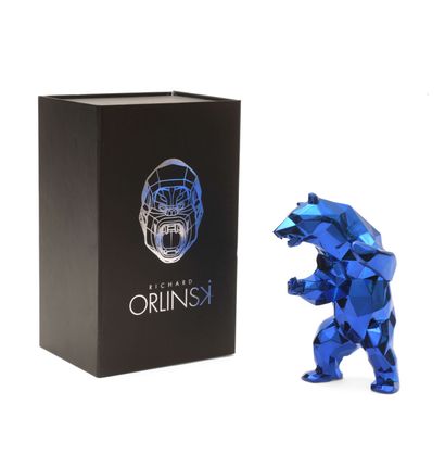 null 141 Richard ORLINSKI (Né en 1966) Bear Spirit (Blue Edition) Sculpture en polyrésine...
