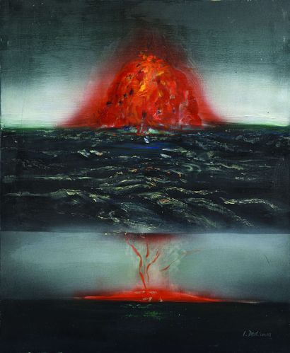 null 84 Irena DEDICOVA (1932 – 1990) L’explosion, 1983 Huile sur toile. Signée en...