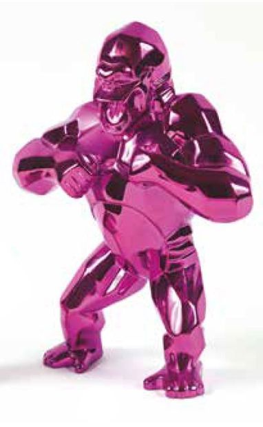null 146 Richard ORLINSKI (Né en 1966) Wild Kong (Pink Edition) Sculpture en polyrésine...