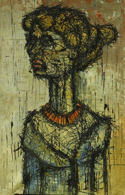 null 193 Paolo SANTINI (1929 – 2020) Portrait de Pierrette, 1961 (Femme de l’artiste)...
