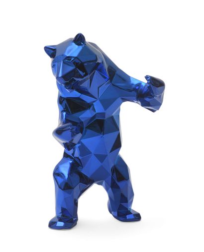 null 141 Richard ORLINSKI (Né en 1966) Bear Spirit (Blue Edition) Sculpture en polyrésine...