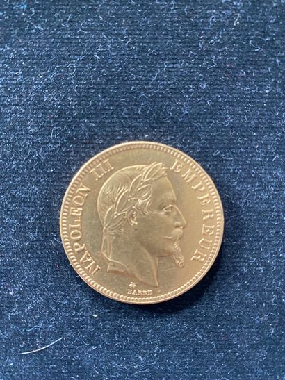 null Pièce de 100 Francs or 1869, Napoléon III tête laurée.