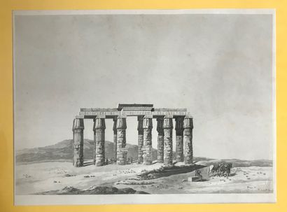  Quatre vues d’Egypte représentant des temples...