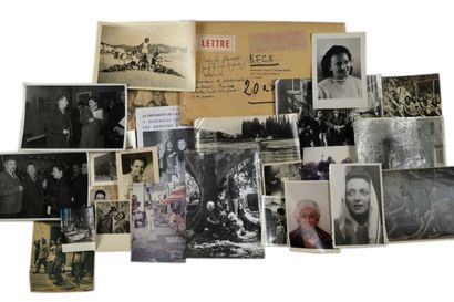 null 65 CHARBONNIER Pierre. Reunion of about fifty photographs representing him,...