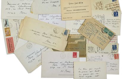 null 54 CHAR René. Reunion of 35 autograph letters signed to the painter Pierre Charbonnier...