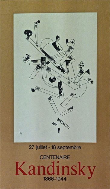 null Vassily Kandinsky 1966 Affiche Lithographie. 56 x 38 cm