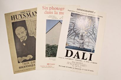 null Trois affiches d’exposition : MANET, DALI, HUYSMANS – CENTRE POMPIDOU, Pascal...