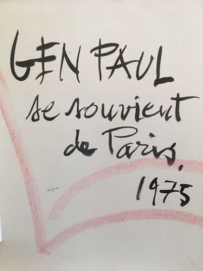 null Gen Paul 

Calendrier lithographie signé de la main de l'artiste 

Numéroté...