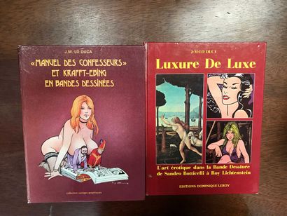 null Deux volumes érotiques par JM LO LUCA, dont un dédicacé par l'auteur.