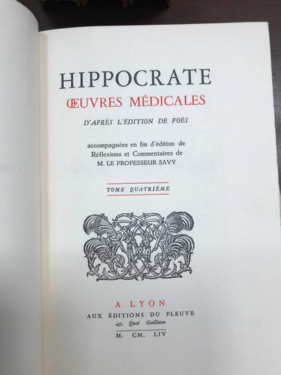 null Hippocrates. Medical works. 4 Vol. Editions du Fleuve. Lyon. 1954