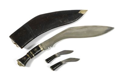 null Nepalese Kukri of soldier. English colonial period. Length : 41.5cm