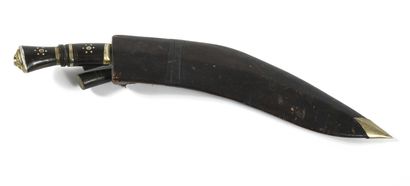 null Nepalese Kukri of soldier. English colonial period. Length : 41.5cm