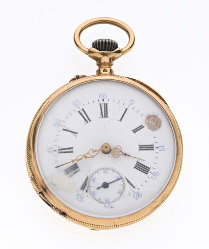 null Montre de poche en or jaune 18K 750 millièmes à mouvement mécanique.

• Boîtier...