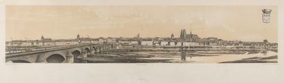 null 48 Agricol BENARD Vue Panoramique d’Orléans, 1886 Lithographie Imprimeur J &...