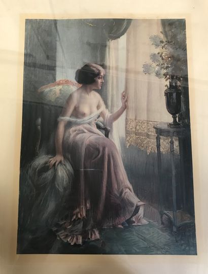 null 
ENJOLRAS Delphin (1857-1945)

Femme assise

Lithographie en couleurs

