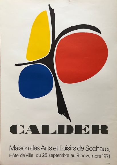null Calder Alexander Affiche originale lithographie 1971 Format 75 x 53 cm