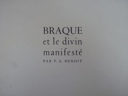 null BRAQUE ET LE DIVIN MANIFESTE par Pierre André BENOIT 

Plaquette in-4 brochée....