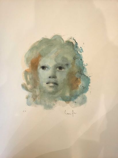 null Leonor FINI (1907 - 1996) Portrait Lithographie en couleurs Signée en bas à...
