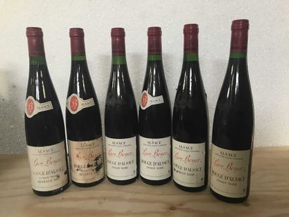 null 6 bout. Rouge d'Alsace, Léon Beyer Pinot noir Réserve 97 Eiquettes manquantes...