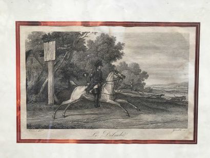null After Carle VERNET L attack Pair of lithographs in black n°274 [LOT STOCKE CHEZ...