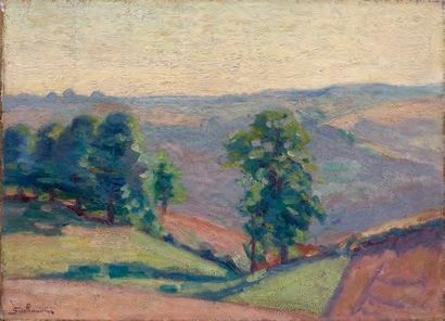 Armand GUILLAUMIN (1841-1927) Vallée de la Creuse, circa 1908 Huile sur toile, signée...
