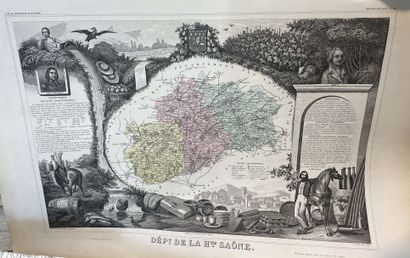 null Fort lot de gravures de France extraites d'atlas en l'état. 

(Sans reliure...