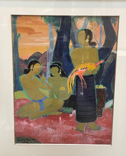 null 
André MAIRE 




The flute player 




Gouache on paper.




Signed and dated...
