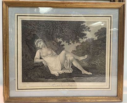 null Quatre gravures sur le thème de la Romance et de l’Amour Le coucher de la mariée,...