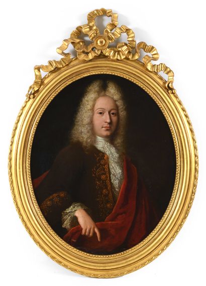 null Ecole française vers 1710, entourage de Nicolas LARGILLIERE (1656-1746) Portrait...