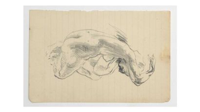 null Paul CHMAROFF (1874-1950) Les baigneuses Crayon et encre brune sur papier, mouillures...