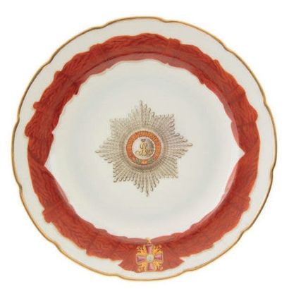 null Assiette provenant du Service de l’Ordre St. Alexandre Nevsky, en porcelaine...