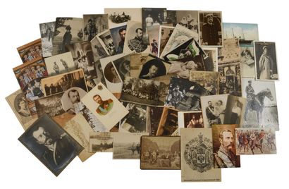 null Imperial family of Russia. Set of 68 photographs, prints and postcards. Depicting...
