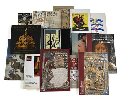 null Lot de catalogues sur l’art et livres russes des maisons européennes. Подборка...