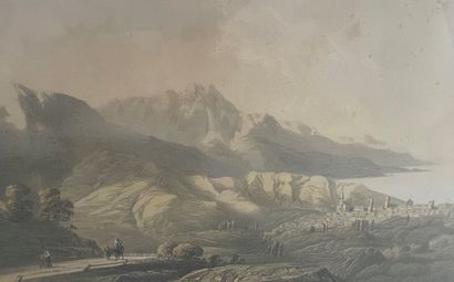 null Lot of 8 lithographs in color, view of the Crimea. A view 27 x 36 cm, each in...