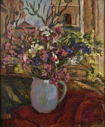 null Georges (Youri) TCHERKESOFF (1900-1943) Vase de fleurs Huile sur toile, signée...