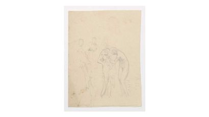 null Paul CHMAROFF (1874-1950) Baigneuse Crayon et encre sur papier, env. 14,7 x...