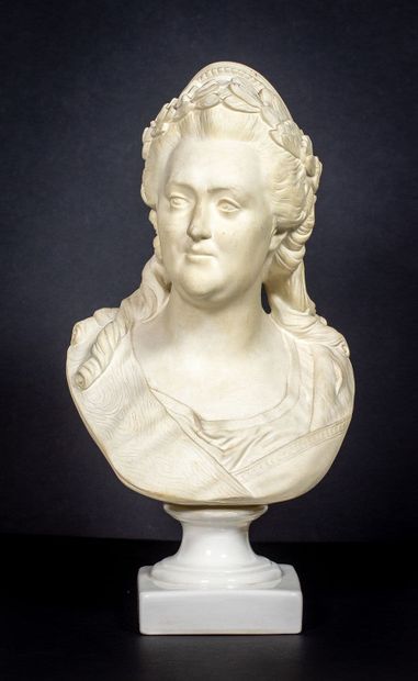 null SCULPTEUR ANONYME d’après RACHETTE Portrait de l’impératrice Catherine II. Buste...