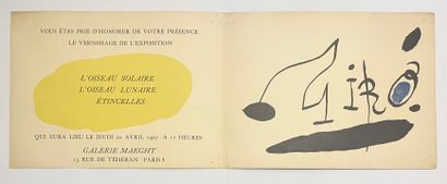 null Joan MIRO

Deux cartons d'invitation lithographiés pour Maeght : 

- Sculpture...