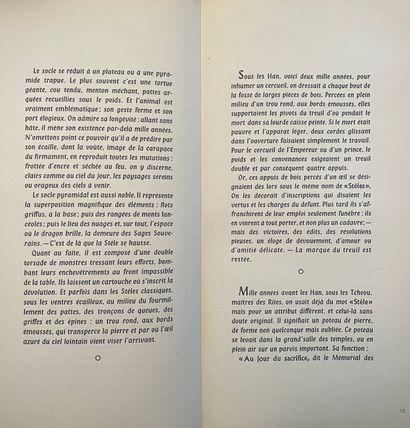 null 
Victor SEGALEN, Stèles, Les Bibliophiles de Provence, Marseille, 1968, in-4,...