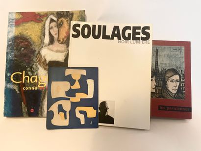 null Lot de livres d'art 

- Soulages Noir Lumière - Edition Paris Musée, 1996. Catalogue...