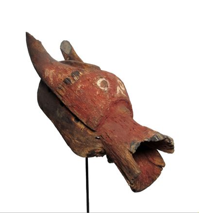 null Africa. Expressive buffalo mask from the Mumuye tribe of northeastern Nigeria...